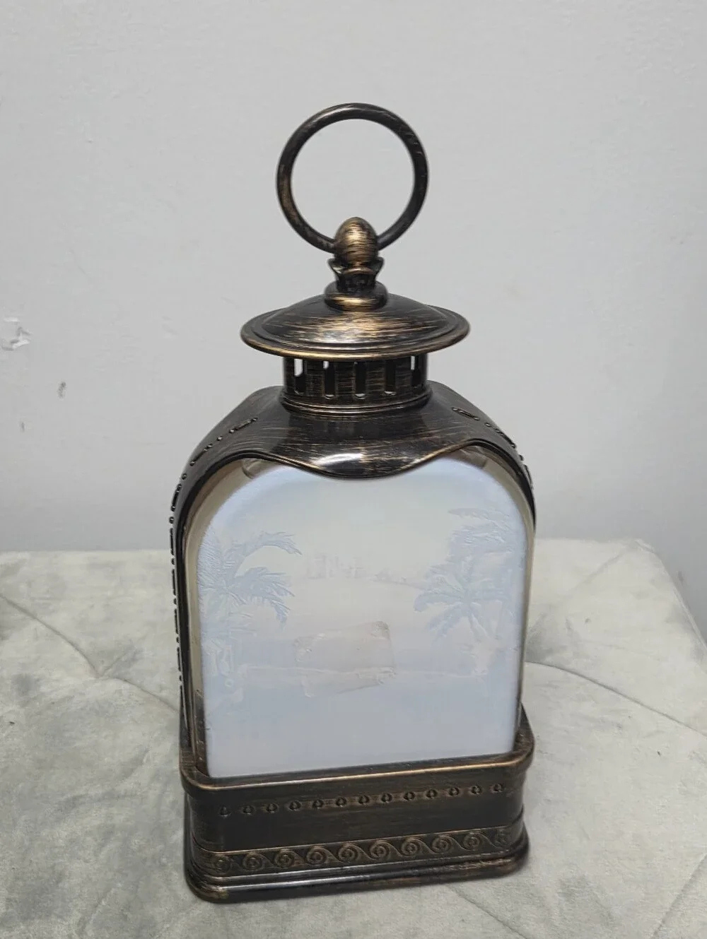 Bronze-Tone Nativity Lantern Home Accent with Musical Features